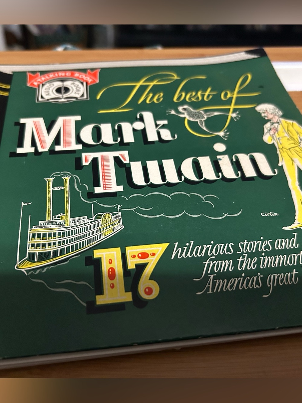 Vintage. books on vinyl records.  The best of Mark Twain, 17 stories, 8 records